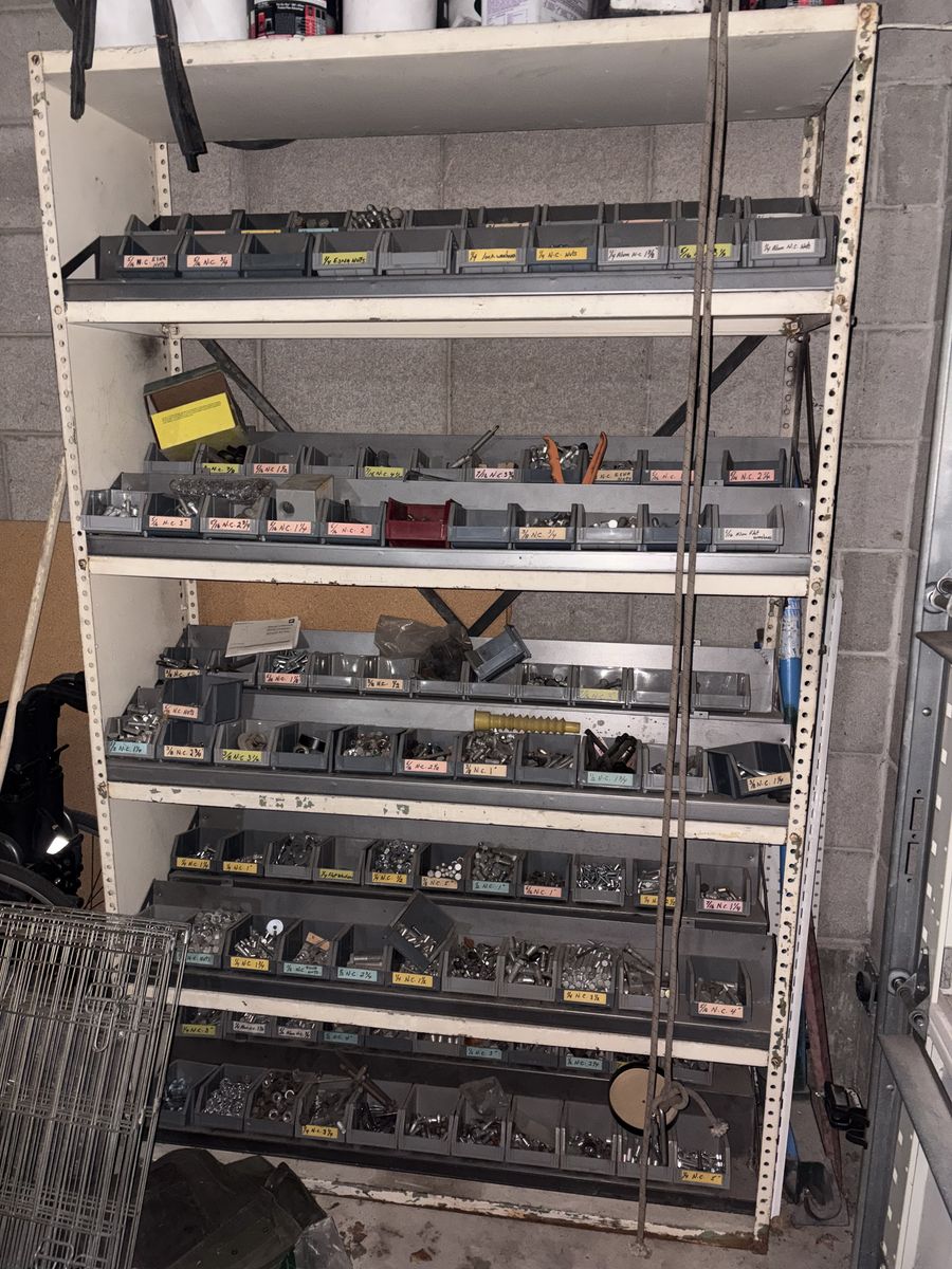 Labeled Hardware Rack