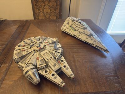 LEGO Star Wars Millennium Falcon & Imperial Star Destroyer - Used, Excellent Condition