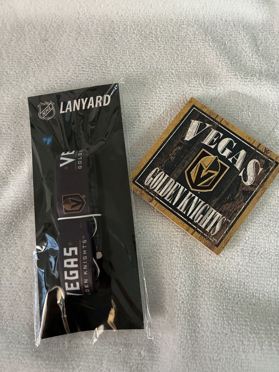 NWT NHL Golden Knights lanyard and magnet