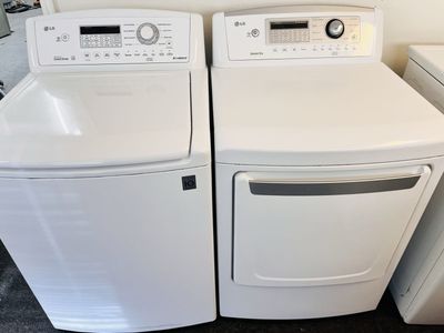 LG super capacity washer and dryer set