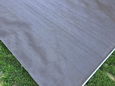New. 96”x96” Dark Brown Retractable Sun Shade Awning Canopy Mesh Fabric