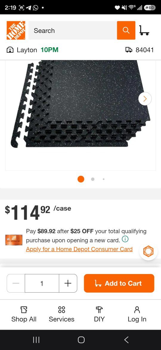 SKYSHALO 24"x24"x0.56" Interlocking Gym Floor Mats, Black/White Speckled, New 4 packages
Total of 36 units