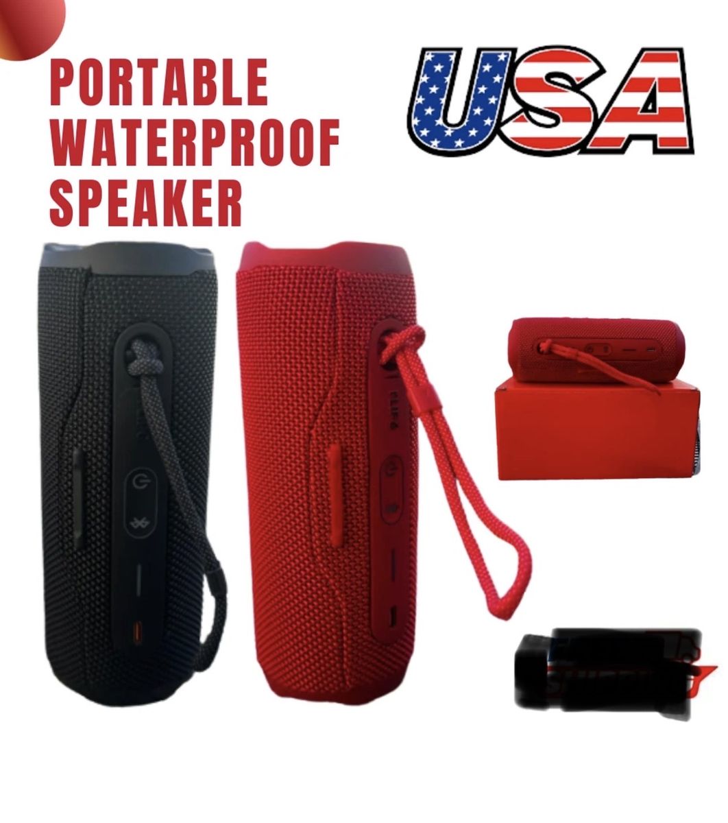 Flip 6 Portable Waterproof Bluetooth Speaker - Red and Black