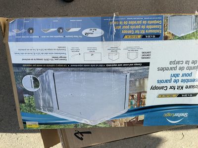ShelterLogic 10x20 ft. AccelaFrame Canopy Enclosure Kit - Double Zipper Door