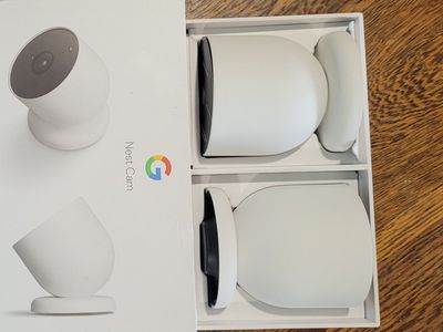 Google Nest Cam 2-Pack, Outdoor or Indoor, Battery-Powered Security Cameras, White. New never used in box. I paid 260 for them