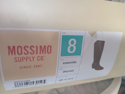 Mossimo Esmeralda Charcoal High Boots, Size 8