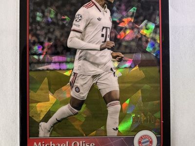 2025 Michael Olise Topps Merlin Black Cracked Ice /10 Bayren Munich