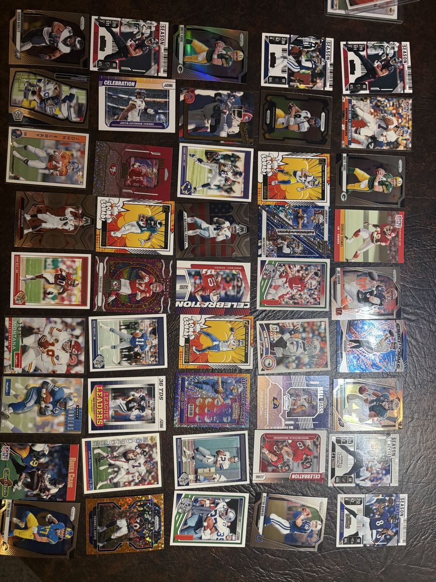 Lot of 45+ NFL Football Trading Cards - Various Brands & Players, Mixed Condition
