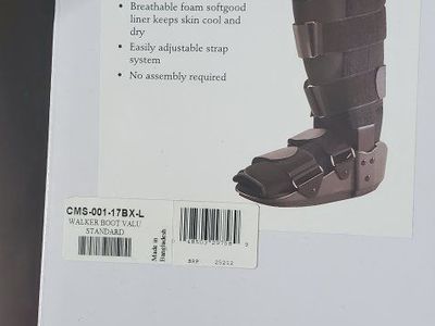 OTC Professional Orthopaedic Valuline Short Leg Walker Boot CMS-001-17BX-L Large NEW