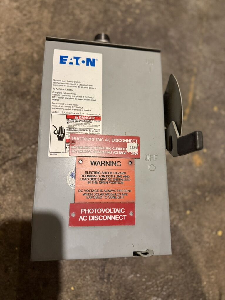 Eaton PV Solar AC Disconnect