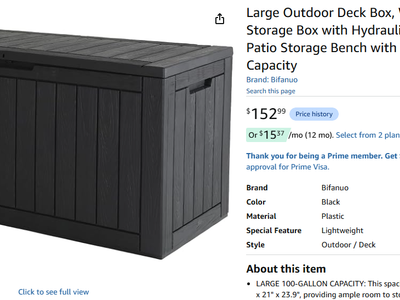 100 Gallon Outdoor Deck Storage Box – Waterproof Resin – Heavy-Duty & Lockable
