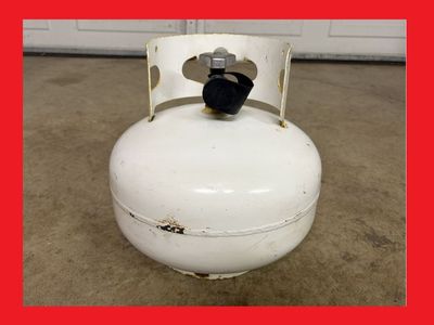 FULL- 2.1 gallon 10# SQUATTY Propane LP Gas Cylinder / Tank for BBQ, Grill, Camping