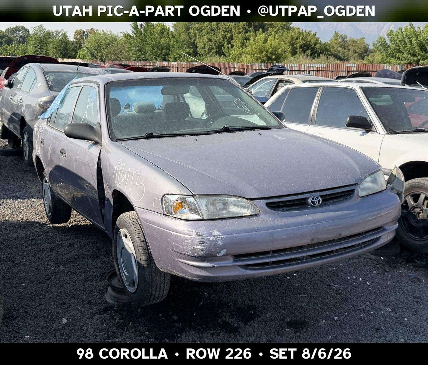 Just In! 1998 Toyota Corolla Parts - UTPAP Ogden