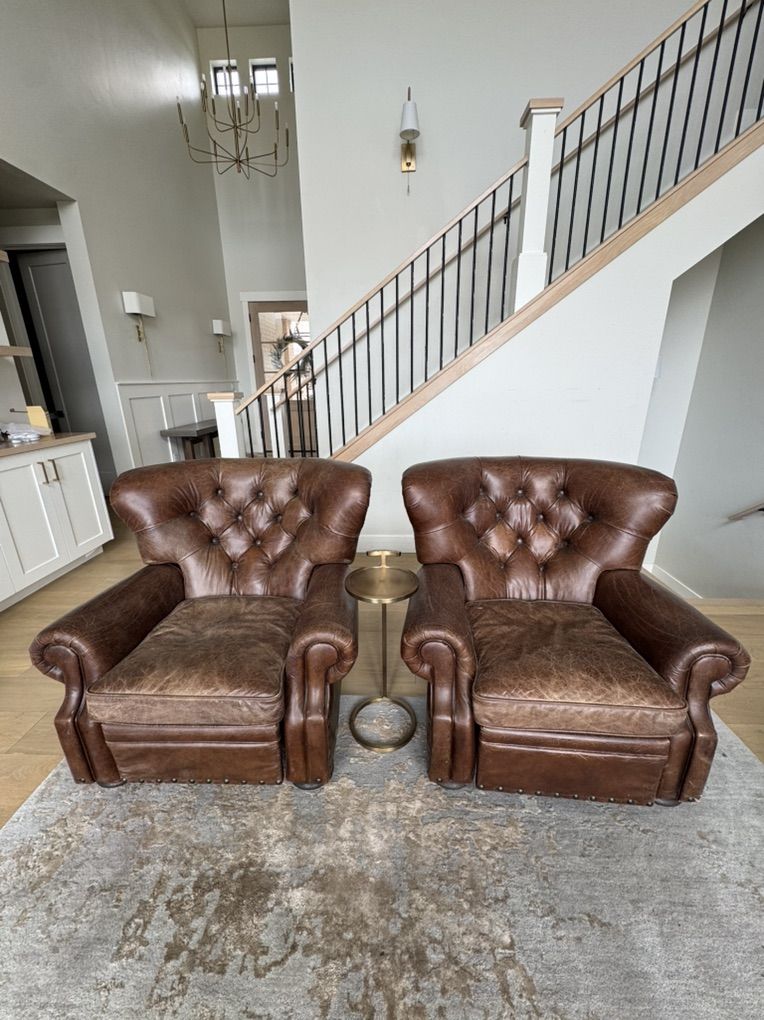 RH Churchhill Leather Recliners