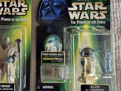 Star Wars The Power of the Force R2-D2 w/ Holographic Princess Leia Action Figures, Kenner 1995-1996