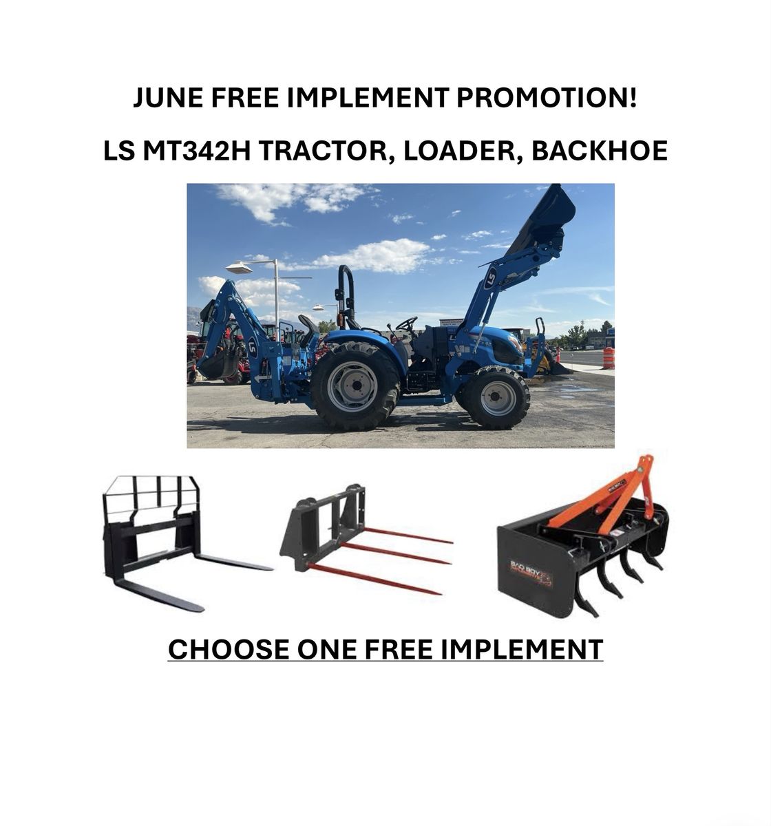 New LS MT342H Tractor, Loader, Backhoe