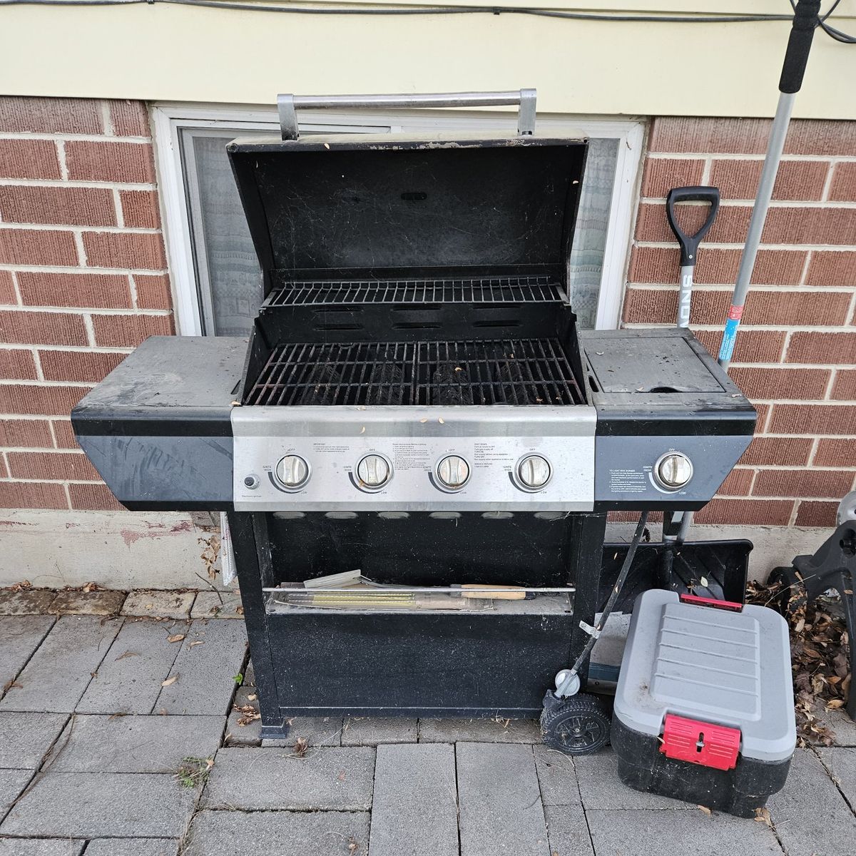 Grill Master BBQ side burner propane