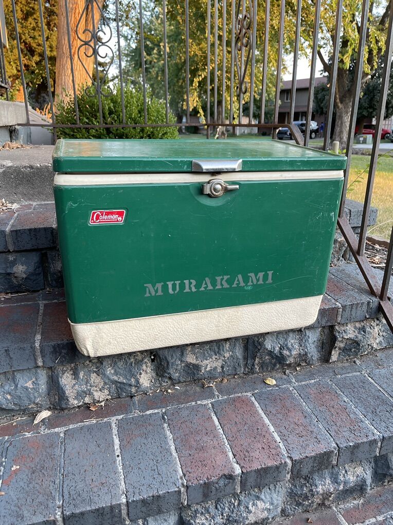 Vintage Coleman Green Camp Cooler