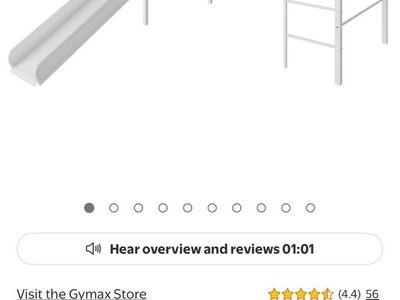 Twin Size Metal Loft Bed with Slide and Built-in Ladder White