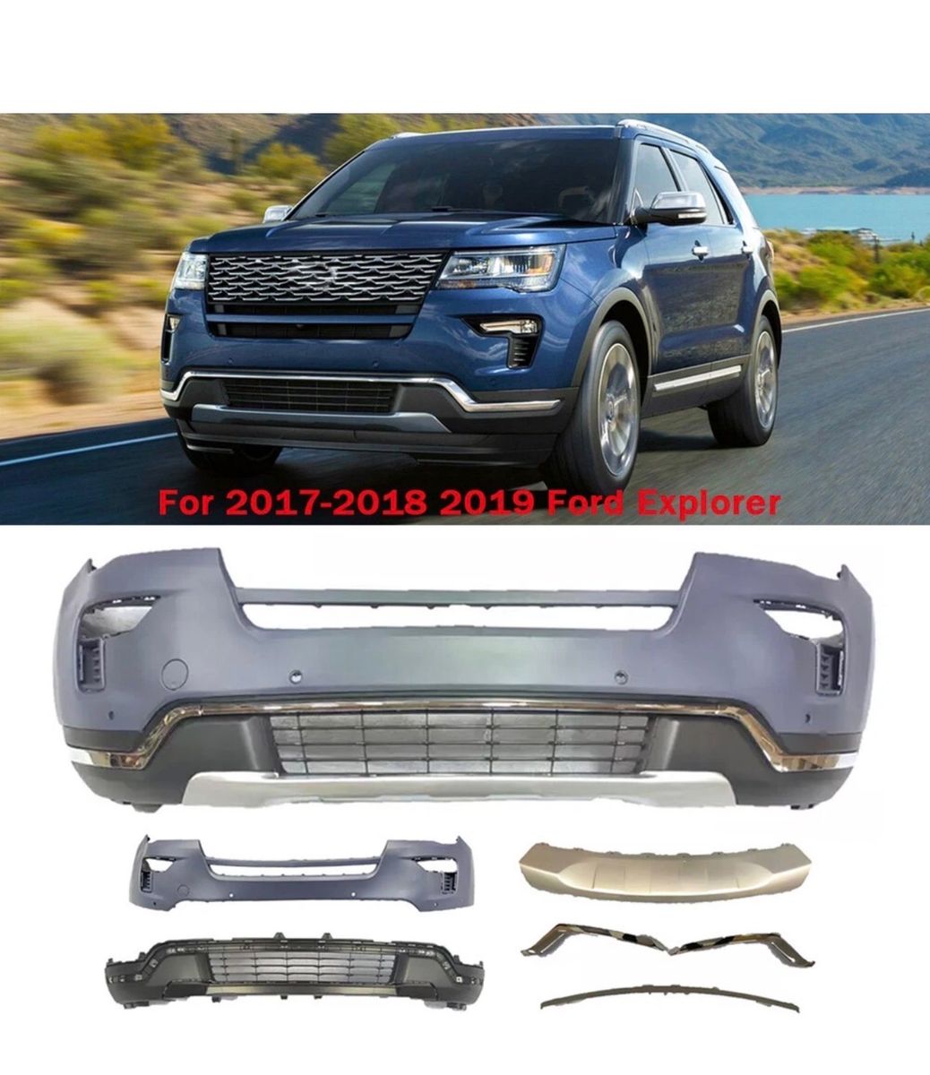 Complete Front Bumper Cover Kit For 2018-2019 ford Explorer w/ Park Sensors
