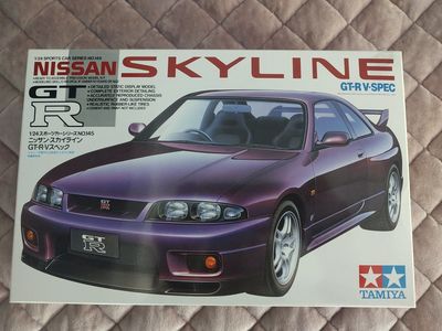 Tamiya Nissan Skyline GT-R V-Spec Model Car Kit 1/24 Scale R33 Detailed Static Display