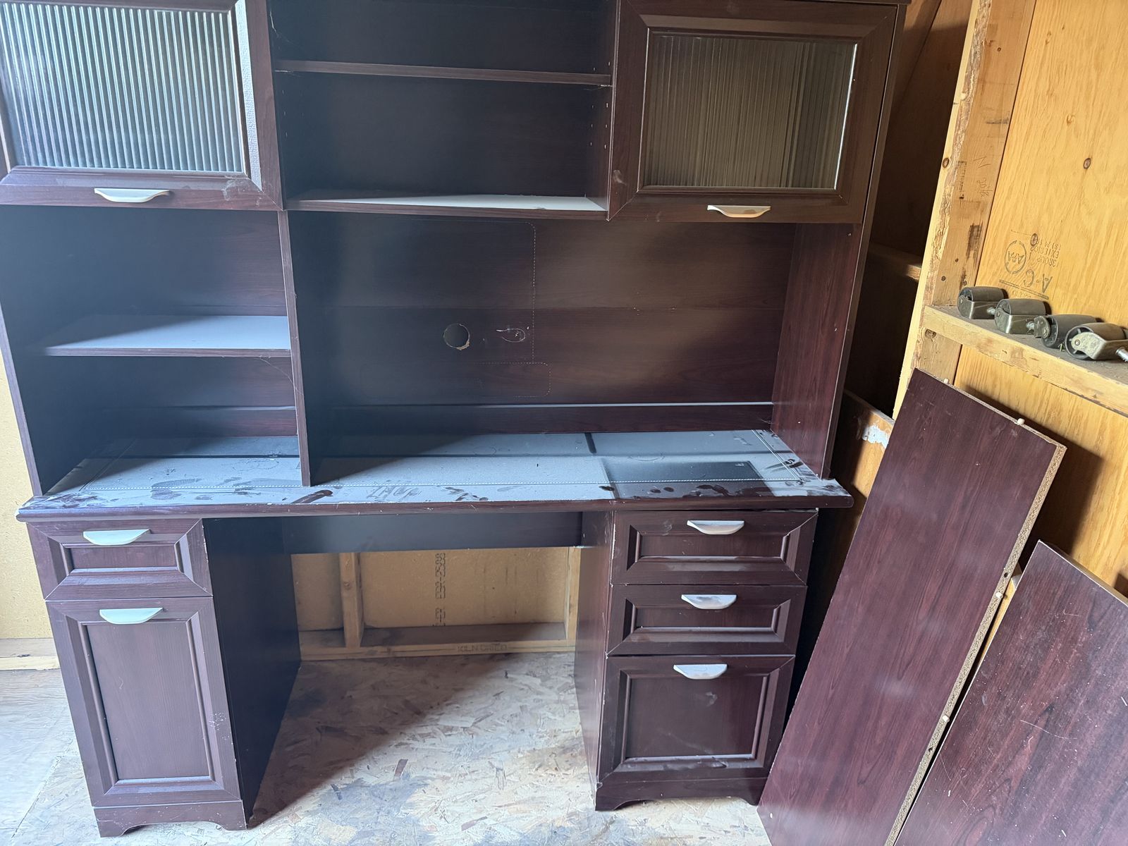 L-Shaped Cherry finish 