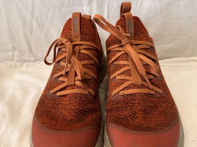 REI Co.op men’s size 8.5 orange/black variegated woven trail shoes