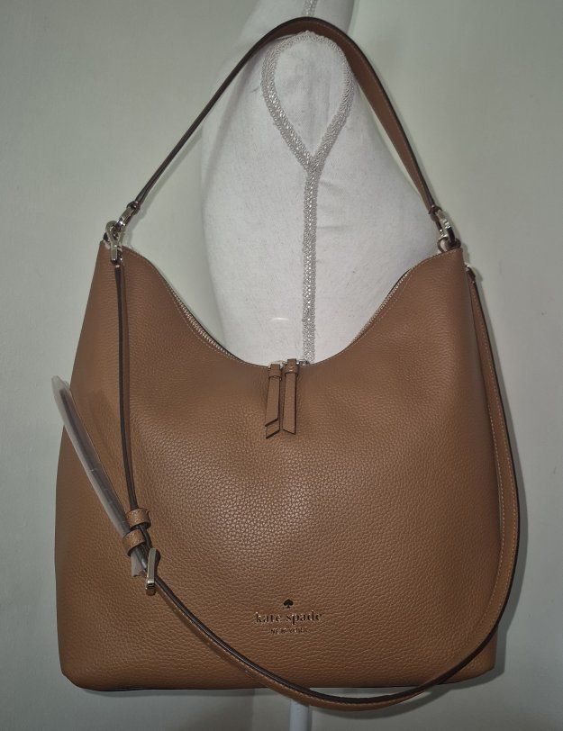 $450 New KATE SPADE Zippy Pebble Calf Leather Large Convertible Bag Crossbody