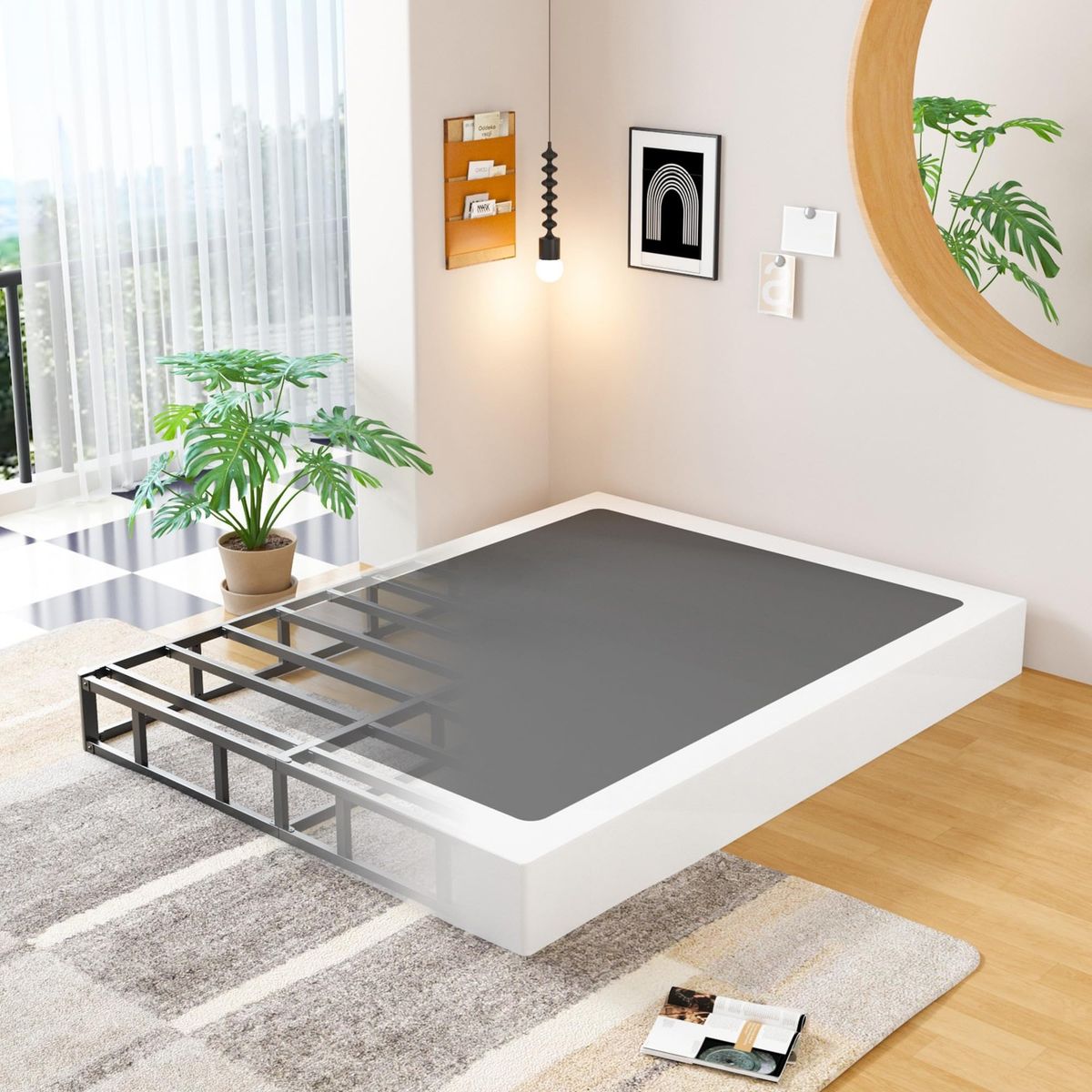 Queen box spring in box (New open box to make sure all parts are there)