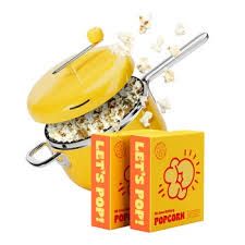Popsmith Popcorn Popper Starter Kit, Yellow 1896577 #104476