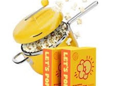 Popsmith Popcorn Popper Starter Kit, Yellow 1896577 #104476