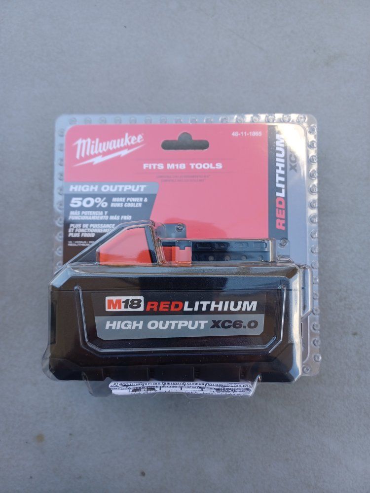 Milwaukee M18 REDLITHIUM XC6.0 High Output Battery Pack 48-11-1865 (New, Sealed)