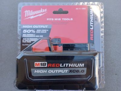 Milwaukee M18 REDLITHIUM XC6.0 High Output Battery Pack 48-11-1865 (New, Sealed)