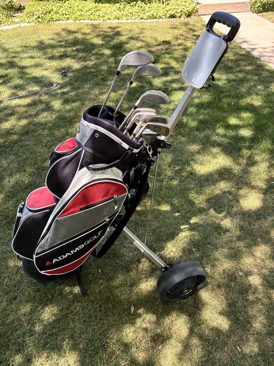 Women’s Taylormade Adams Wilson golf clubs set w Cart