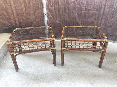 Rattan Side End Tables