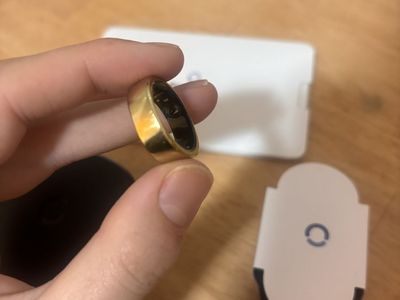 RingConn Smart Ring Gold Health Tracker with Charging Case and Original Accessories-size 9, gold
