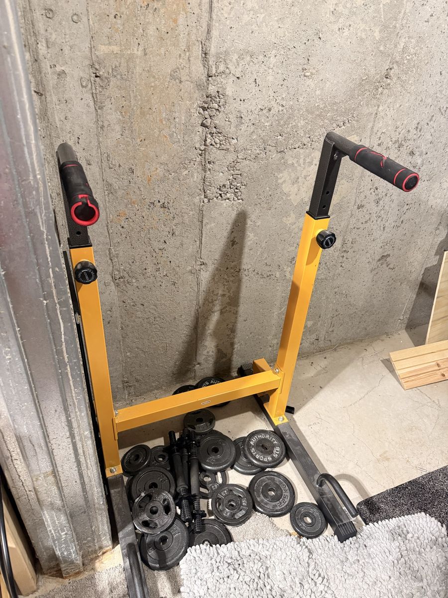 Adjustable Squat Rack with Weight Plates and Dumbbell Bars - Ideal for Home Gym