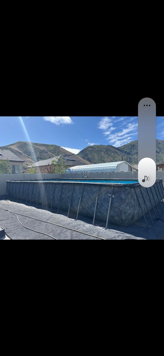 16 X 32 foot rectangular pool 52inches deep