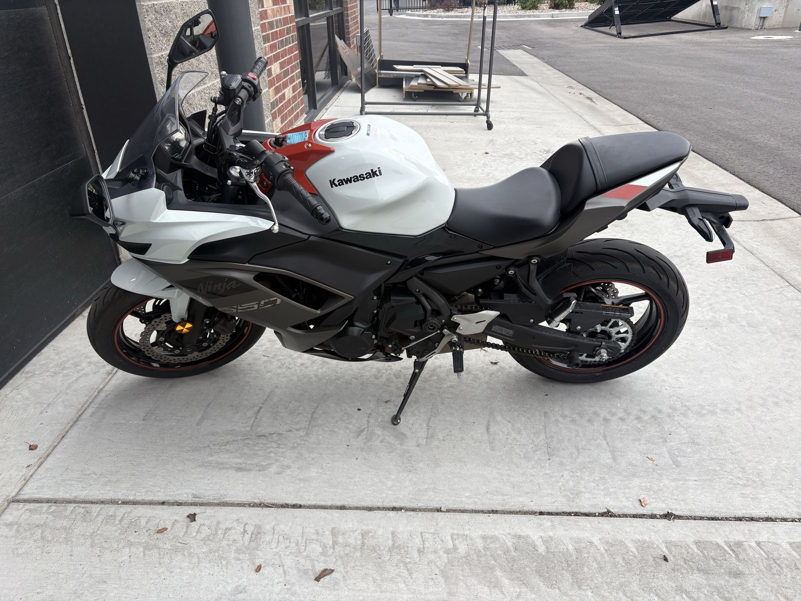 2023 Kawasaki Ninja 650 White and Red Sport Motorcycle