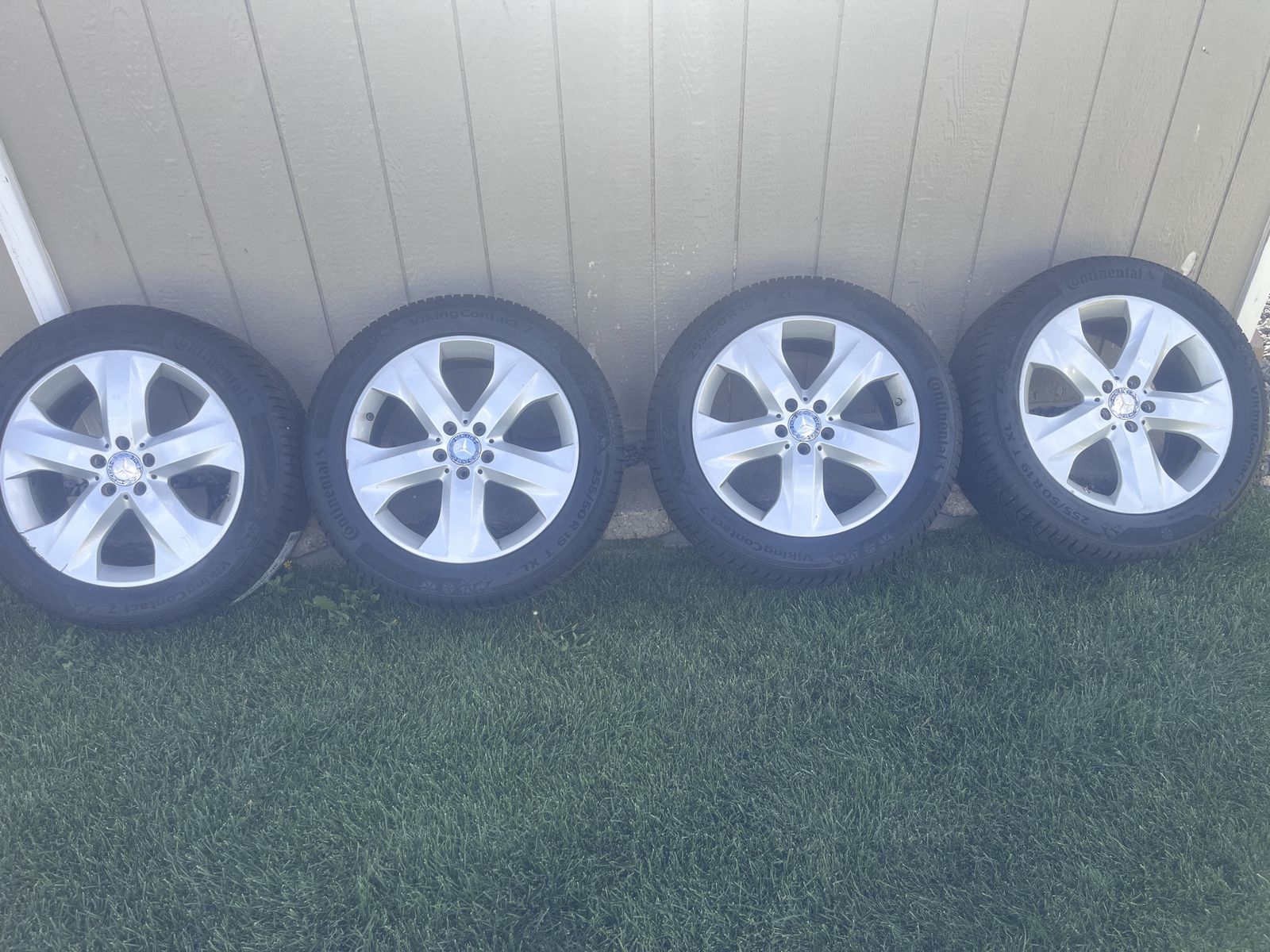 Mercedes OEM 19" Alloys w/ Continental VikingContact 7 Winter & Summer Tires (255/50R19)