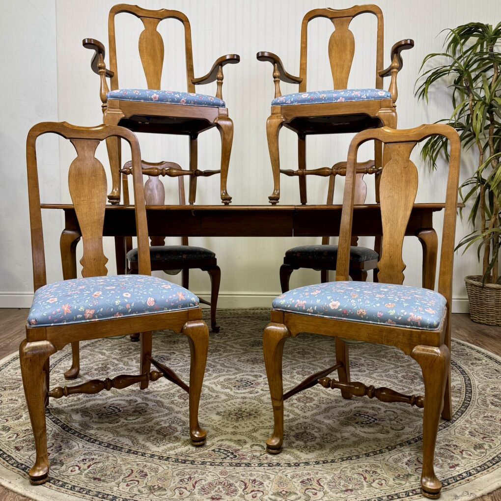 Vintage Ethan Allen Solid Wood Dining Set (1987)