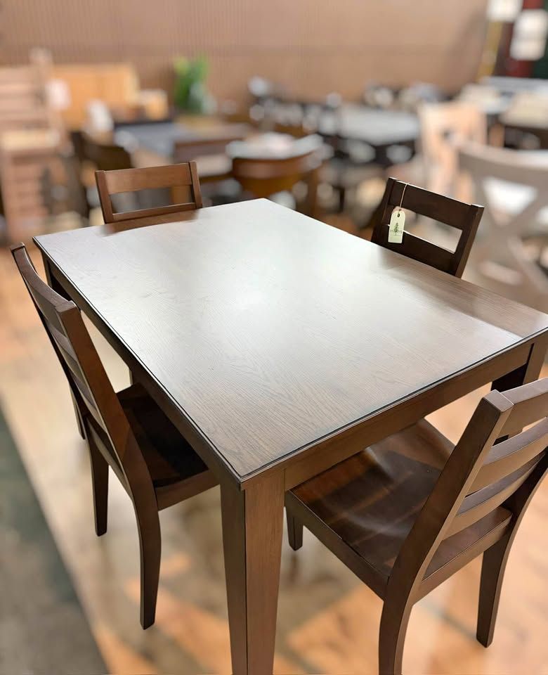 DINING SET (5-PIECE) – SOLID WOOD  WAREHOUSE CLEARANCE