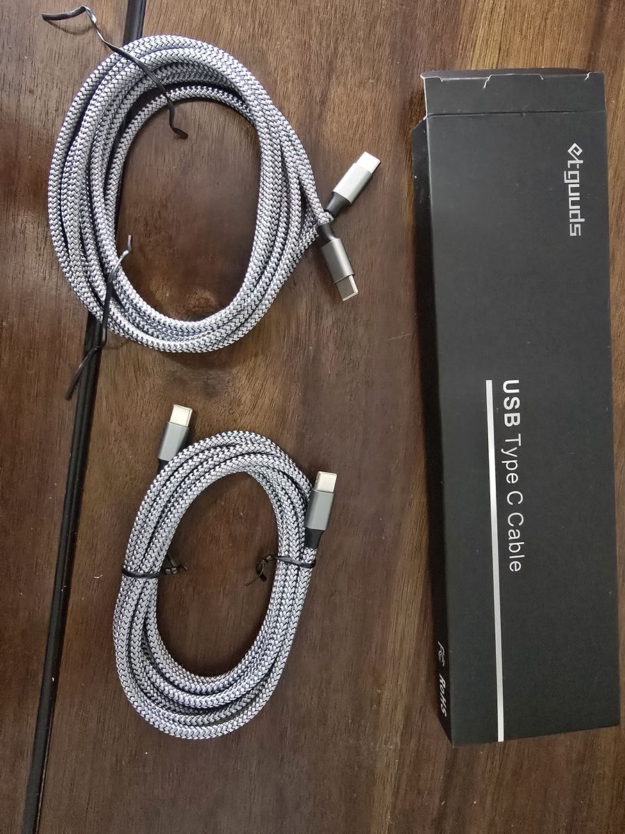 Etguuds 6ft USB-C to USB-C Cable (2-Pack) - 60W Fast Charging & Data Sync Cord