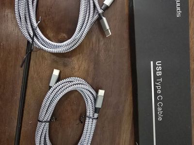 Etguuds 6ft USB-C to USB-C Cable (2-Pack) - 60W Fast Charging & Data Sync Cord