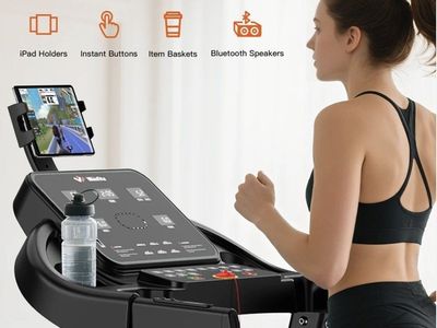 Winfita T732 Incline Treadmill with Bluetooth & App Control - Max 12% Auto Incline