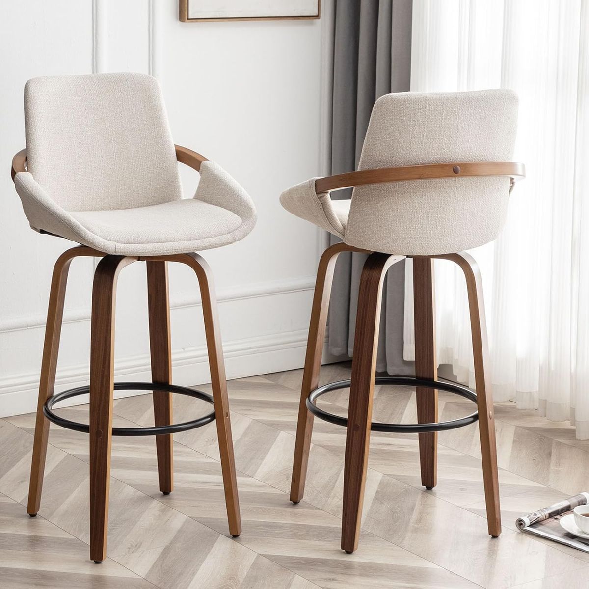 New 29.5" Bar Height Barstools, Mid-Century Design (lowered price)