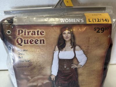 Pirate Queen Costume Size Large