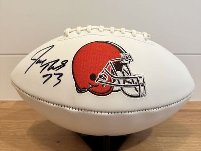 Joe Thomas Signed Cleveland Browns Logo Football – Beckett Witnessed