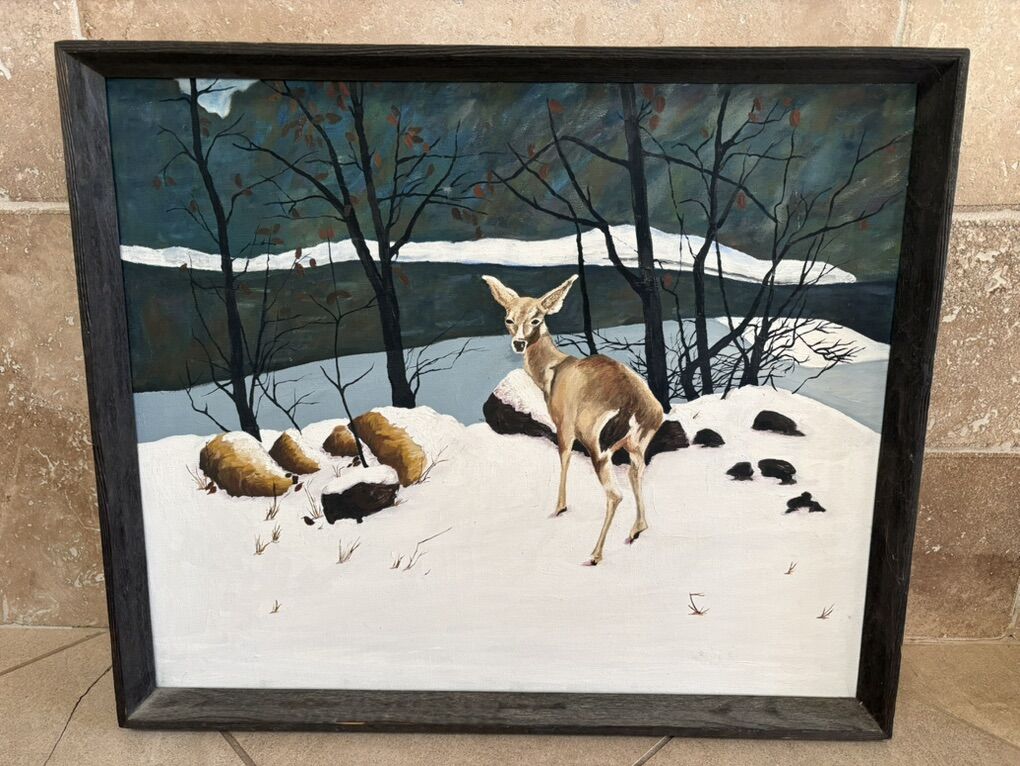 Peter McIntyre Deer Painting Probably Reproduction