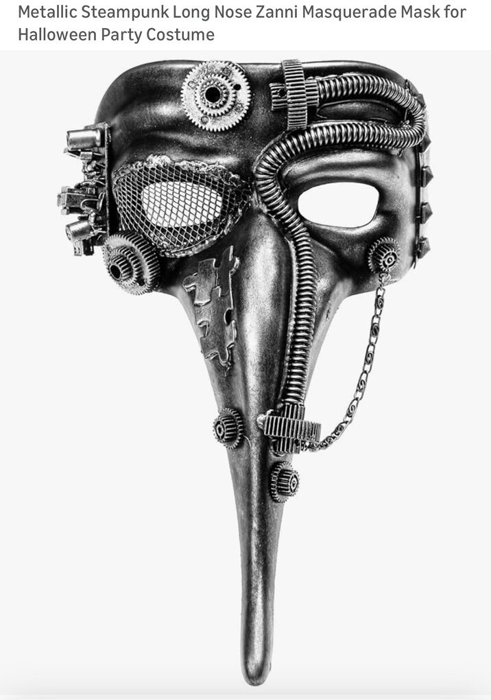 Steampunk Bird Beak Masquerade Mask